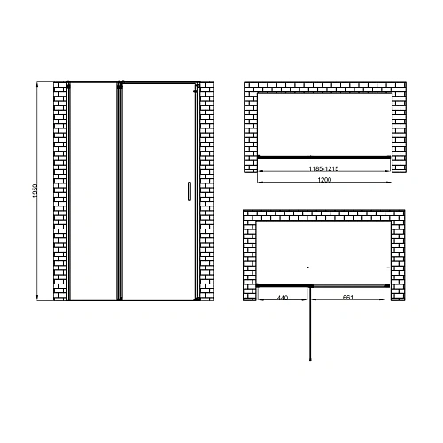 Душевая дверь BERGES LEGOS LS-2 1200 062025 Душевая дверь BERGES LEGOS LS-2 1200 062025