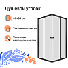 Картинка анонса товара «душевой уголок diwo анапа 100х100, профиль черный матовый 569203»