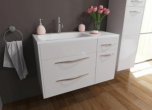 Тумба с раковиной Эстет Barcelona ФР-00003595 900х450 левая, подвесная 3 ящика 1 дверь Тумба с раковиной Эстет Barcelona ФР-00003595 900х450 левая, подвесная 3 ящика 1 дверь