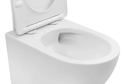 Унитаз подвесной ABBER Bequem AC1100TMW белый матовый, безободковый, смыв торнадо Унитаз подвесной ABBER Bequem AC1100TMW белый матовый, безободковый, смыв торнадо