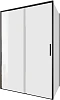 Душевой уголок Aquanet Pleasure Evo 130x80 AE65-130x80-BT профиль черный, прозрачное стекло