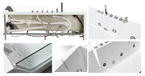 Акриловая ванна Ceruttispa C-403A R 1700x800x580 гидромассажная Акриловая ванна Ceruttispa C-403A R 1700x800x580 гидромассажная