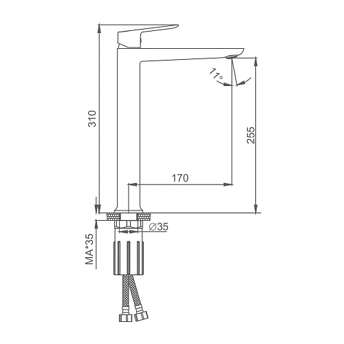 Смеситель для раковины Splenka S41.15, хром Смеситель для раковины Splenka S41.15, хром