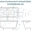 Ванна чугунная Delice Continental Limited Edition 165х70 DLR230644R-AS с отверстиями под ручк Ванна чугунная Delice Continental Limited Edition 165х70 DLR230644R-AS с отверстиями под ручк