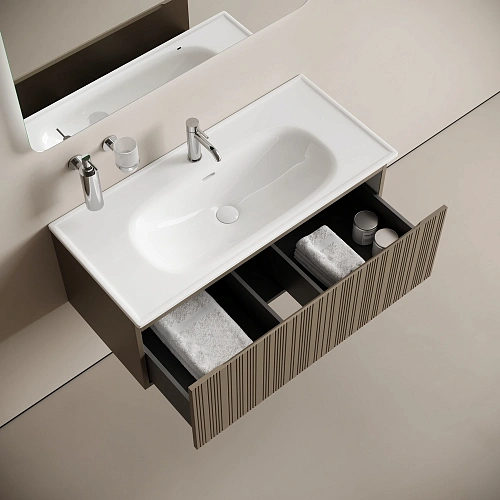 Шкаф-пенал SANCOS Code PCD35GP 350х350х1650 мм серая платина, подвесной Шкаф-пенал SANCOS Code PCD35GP 350х350х1650 мм серая платина, подвесной