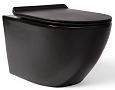 Унитаз подвесной CHARUS BLACK ESTELLA TORNADO EWC700-121ВТ безободковый c легкосъемным сиденьем микролифт Унитаз подвесной CHARUS BLACK ESTELLA TORNADO EWC700-121ВТ безободковый c легкосъемным сиденьем микролифт