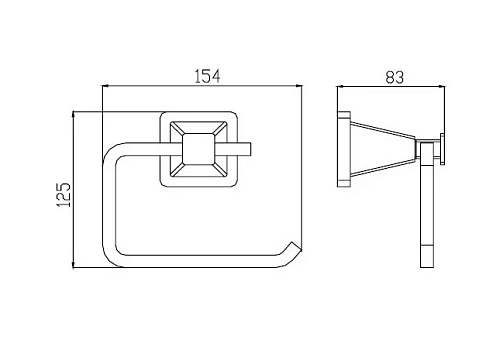 Держатель туалетной бумаги Kaiser Moderne KH-1131 Держатель туалетной бумаги Kaiser Moderne KH-1131