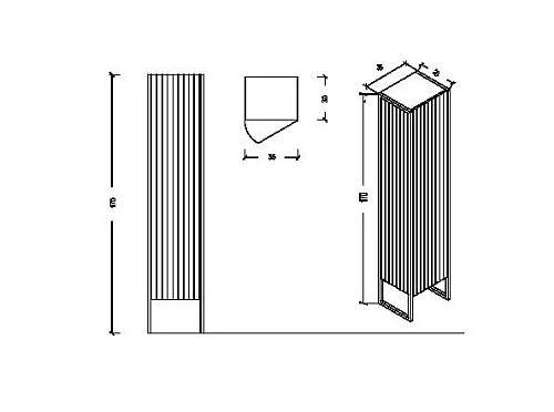 Шкаф-пенал Armadi Art Monaco черная глянец + хром (без ножек), подвесной 868-BCR Шкаф-пенал Armadi Art Monaco черная глянец + хром (без ножек), подвесной 868-BCR