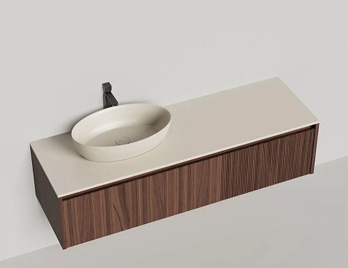 Тумба со столешницей Salini Domino 1600 27D.СС.100.060.V шпон влагостойкий мдф Тумба со столешницей Salini Domino 1600 27D.СС.100.060.V шпон влагостойкий мдф