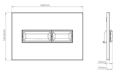 Клавиша смыва Vincea Line VFP-732MG, цвет матовый серый Клавиша смыва Vincea Line VFP-732MG, цвет матовый серый