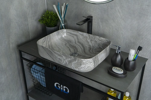 Раковина Gid Mnc597 54458 накладная под камень глянцевая 50x39x13 Раковина Gid Mnc597 54458 накладная под камень глянцевая 50x39x13