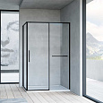 Детальная картинка товара «душевой уголок vincea slim soft vsr-1ss9011clb, 1100x900, черный, стекло прозрачное»