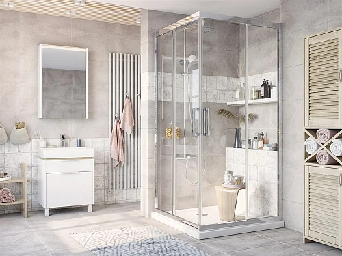 Душевой уголок STWORKI Дублин 120x120 см профиль хром глянец 451291 Душевой уголок STWORKI Дублин 120x120 см профиль хром глянец 451291