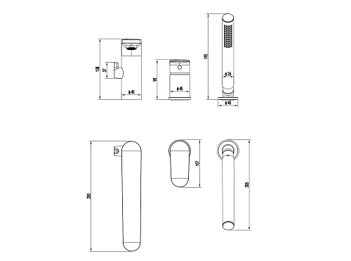 Смеситель на борт ванны Aquatek НИКА AQ1848CR хром Смеситель на борт ванны Aquatek НИКА AQ1848CR хром