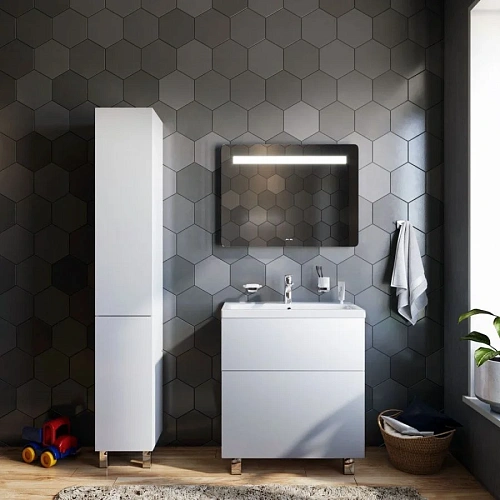 Шкаф-пенал AM.PM Gem M90CSL0306WG напольный, левый, 30 см, push-to-open, белый Шкаф-пенал AM.PM Gem M90CSL0306WG напольный, левый, 30 см, push-to-open, белый