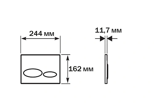 Клавиша смыва Aquatek KDI-0000073 GLC хром матовый Клавиша смыва Aquatek KDI-0000073 GLC хром матовый