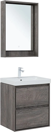 Тумба под раковину Aquanet Милан 60 дуб рошелье 00336372 подвесная Тумба под раковину Aquanet Милан 60 дуб рошелье 00336372 подвесная