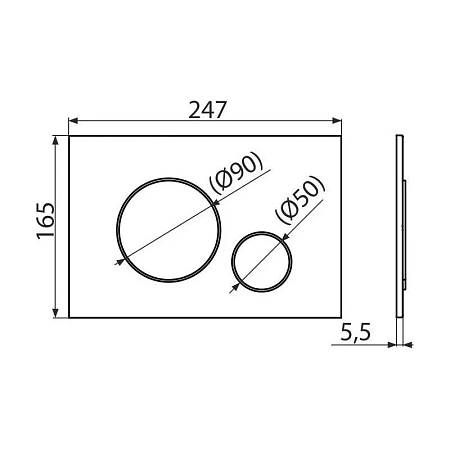 Клавиша смыва Alcaplast M675 для скрытых систем инсталляции, золотой Клавиша смыва Alcaplast M675 для скрытых систем инсталляции, золотой