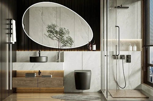 Унитаз подвесной ABBER Bequem AC1102TMB черный матовый, безободковый, смыв торнадо Унитаз подвесной ABBER Bequem AC1102TMB черный матовый, безободковый, смыв торнадо