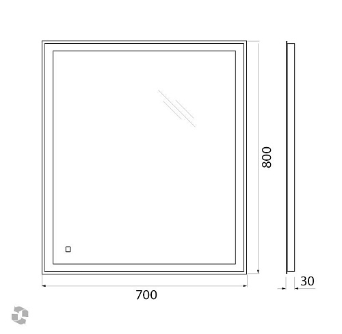 Зеркало BelBagno SPC-GRT-700-800-LED-TCH 12W 220-240V 700x30x800 с подсветкой и сенсорным выключателем Зеркало BelBagno SPC-GRT-700-800-LED-TCH 12W 220-240V 700x30x800 с подсветкой и сенсорным выключателем