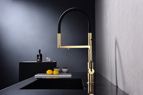 Смеситель для кухни Paulmark TORNADO светлое золото To213402-LG Смеситель для кухни Paulmark TORNADO светлое золото To213402-LG