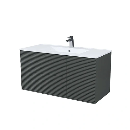 Тумба с раковиной IDDIS Bild (BIL10G0i95K) подвесная, 100 см, темно-серый Тумба с раковиной IDDIS Bild (BIL10G0i95K) подвесная, 100 см, темно-серый