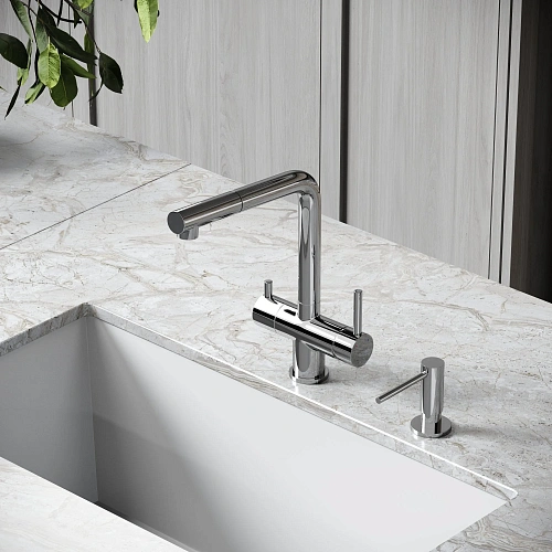 Смеситель для кухни SANCOS Spin SC4015CH с вытяжным изливом, c краном для фильтрованной воды хром Смеситель для кухни SANCOS Spin SC4015CH с вытяжным изливом, c краном для фильтрованной воды хром