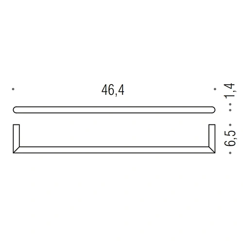 Полотенцедержатель Colombo Mini B4010.HPS1 46,4 см, PVD нержавеющая сталь Полотенцедержатель Colombo Mini B4010.HPS1 46,4 см, PVD нержавеющая сталь