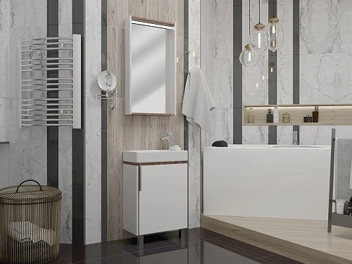 Тумба под раковину Aquaton Бэлла белый, джарра 1A221501BBAZ0 Тумба под раковину Aquaton Бэлла белый, джарра 1A221501BBAZ0