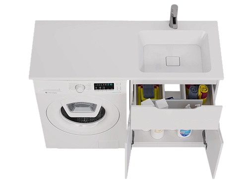 Тумба под раковину DREJA Vega, 60 см, напольная, 1 ящик, 2 дверцы, белый глянец 99.0450 Тумба под раковину DREJA Vega, 60 см, напольная, 1 ящик, 2 дверцы, белый глянец 99.0450