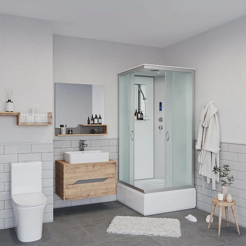 Душевая кабина Niagara Classic NG-1108-14P (900х900х2150) средний поддон (26см) стекло матовое с полкой 11081424P Душевая кабина Niagara Classic NG-1108-14P (900х900х2150) средний поддон (26см) стекло матовое с полкой 11081424P