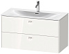 Картинка анонса товара «тумба под раковину duravit brioso br431302222 подвесная 102 см белый глянцевый»