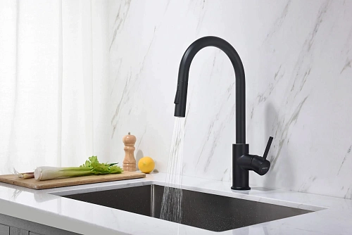 Смеситель для кухни Aquatek ЕВРОПА AQ1384MB Черный матовый Смеситель для кухни Aquatek ЕВРОПА AQ1384MB Черный матовый