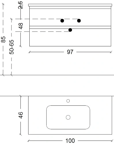 Тумба под раковину Boheme CAPOLDA 100 latte 849-100-LA Тумба под раковину Boheme CAPOLDA 100 latte 849-100-LA