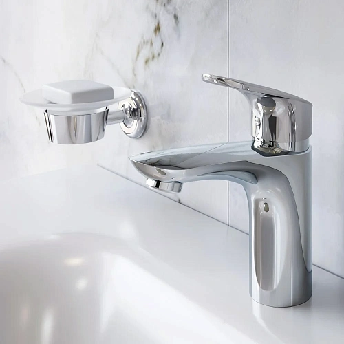 Комплект мебели AM.PM Like 80 BK80GE белый, со смесителем для раковины и аксессуарами Комплект мебели AM.PM Like 80 BK80GE белый, со смесителем для раковины и аксессуарами