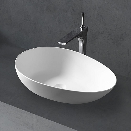 Раковина ABBER Stein AS2615 накладная, белая матовая