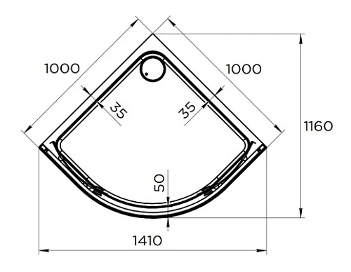 Душевой поддон Radomir Берген RD 100х100 1-11-6-0-0-351 радиальный с каркасом и сифоном черный Душевой поддон Radomir Берген RD 100х100 1-11-6-0-0-351 радиальный с каркасом и сифоном черный