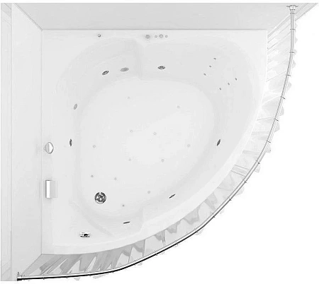 Карниз для ванны Aquanet Palau полукруглый 140х140 00157485 Карниз для ванны Aquanet Palau полукруглый 140х140 00157485