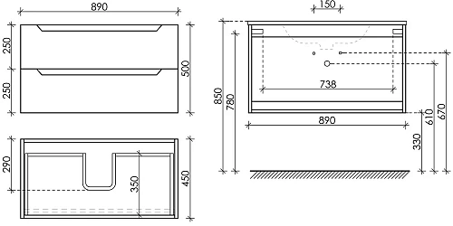 Тумба под раковину Sancos Norma 2.0 NR2.090W белый Тумба под раковину Sancos Norma 2.0 NR2.090W белый