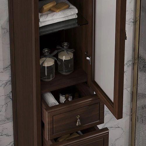 Шкаф-пенал Opadiris Риспекто 30 Z0000009767 орех антикварный Шкаф-пенал Opadiris Риспекто 30 Z0000009767 орех антикварный