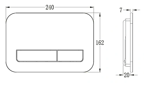 Клавиша смыва Vincea VFP-201MB черный Клавиша смыва Vincea VFP-201MB черный