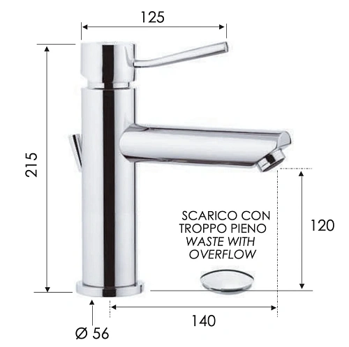 Смеситель для раковины Remer Minimal N10A Смеситель для раковины Remer Minimal N10A