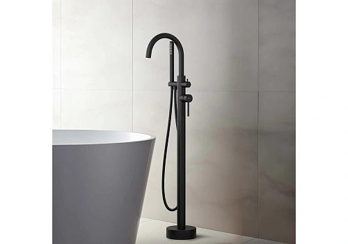 Смеситель для ванны Aquatek ЕВРОПА AQ1345MB Черный матовый, напольный Смеситель для ванны Aquatek ЕВРОПА AQ1345MB Черный матовый, напольный