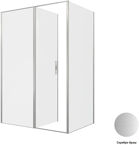 Душевой уголок Allen Brau Priority 140x100 3.31035.BA + 3.31047.BA серебро браш Душевой уголок Allen Brau Priority 140x100 3.31035.BA + 3.31047.BA серебро браш