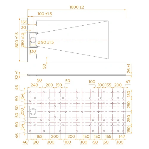 Душевой поддон RGW SMC TUS-W 800x1800 мм 553702818-01 прямоугольный белый Душевой поддон RGW SMC TUS-W 800x1800 мм 553702818-01 прямоугольный белый