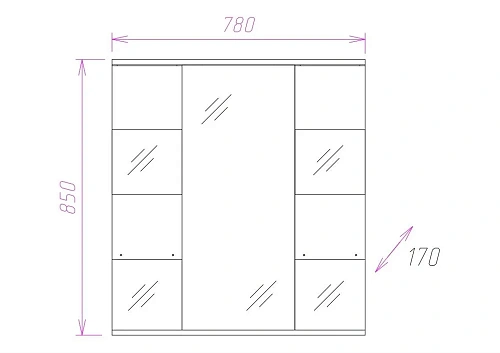 Зеркальный шкаф Onika ФЛОРЕНА 78.01 белый 207802 Зеркальный шкаф Onika ФЛОРЕНА 78.01 белый 207802
