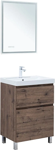 Тумба под раковину Aquanet Алвита New 60 00344127 напольная, дуб веллингтон табак Тумба под раковину Aquanet Алвита New 60 00344127 напольная, дуб веллингтон табак