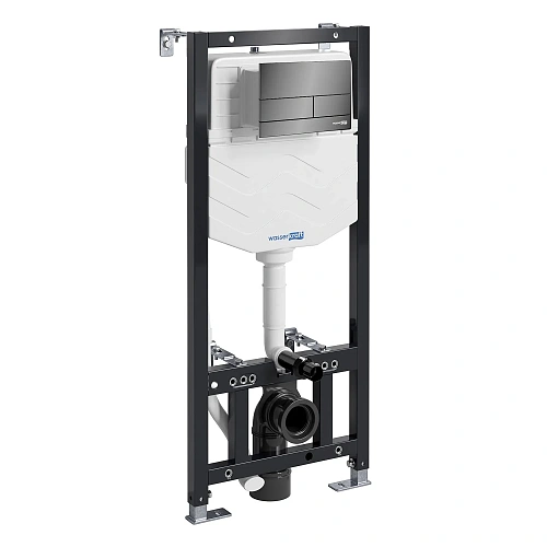 Инсталляция для унитаза WasserKRAFT Aller 10TLT.010.ME.PB04 с клавишей смыва черный Инсталляция для унитаза WasserKRAFT Aller 10TLT.010.ME.PB04 с клавишей смыва черный