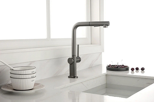 Смеситель для кухни Paulmark NEO вороненая сталь Ne214419-GM Смеситель для кухни Paulmark NEO вороненая сталь Ne214419-GM