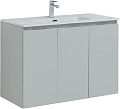 Тумба под раковину Aquanet Алвита New 100 3 дверцы, серый 00277532 Тумба под раковину Aquanet Алвита New 100 3 дверцы, серый 00277532